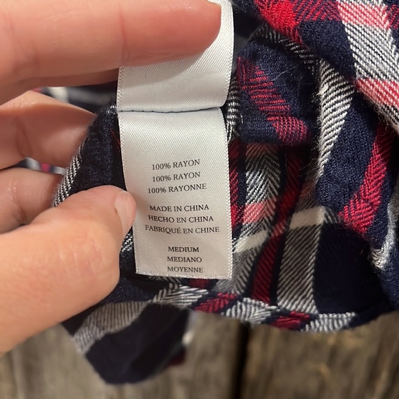 Rails Navy Red White Plaid Button Down Shirt - Picture 3 of 5